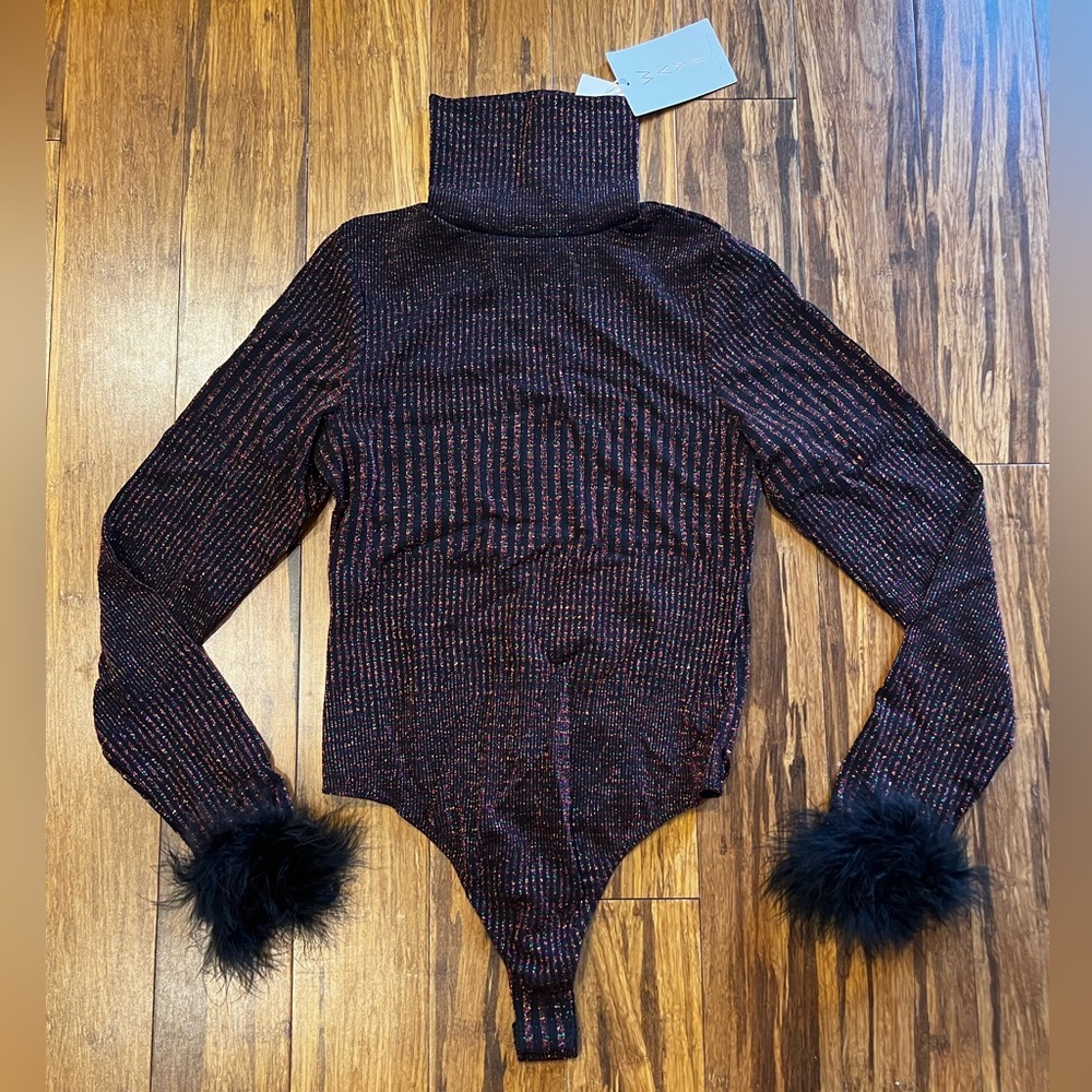 NWT WAYF Metallic Shimmer Bodysuit